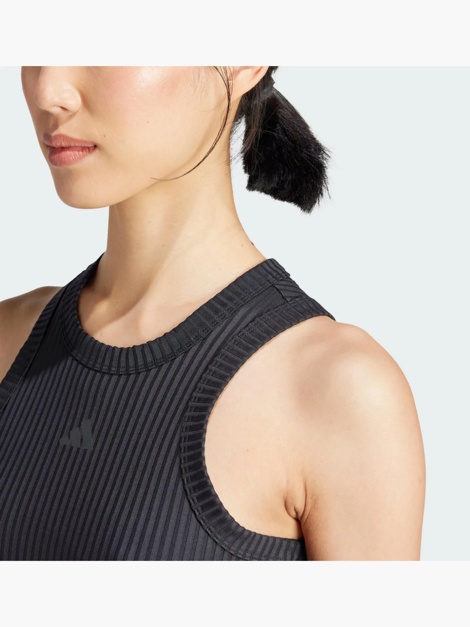 All Gym Seasonal Rib Tight Fit Tonal 3-Streifen Tanktop