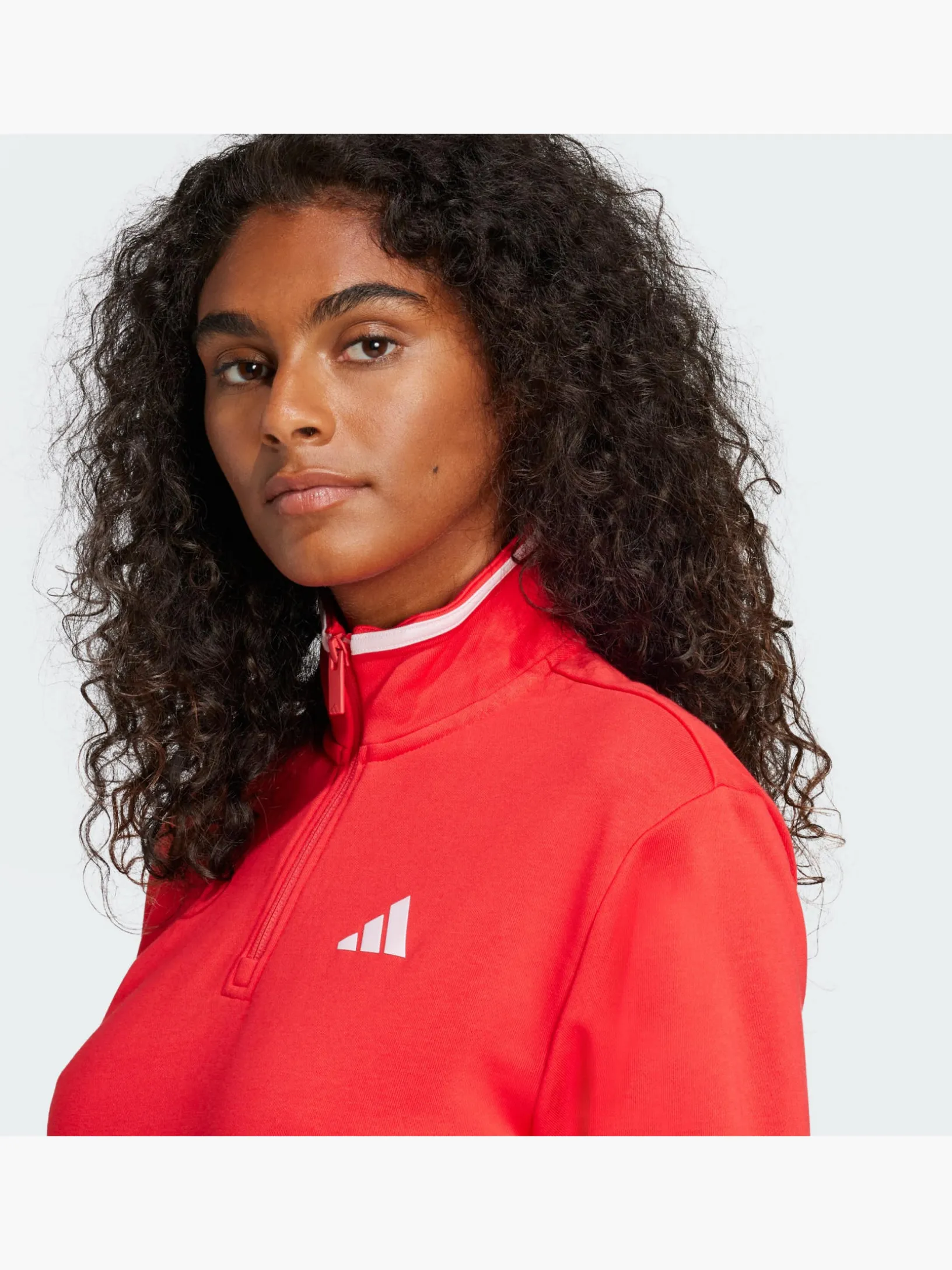 Essentials Color Pop French Terry Crop Quarter-Zip Originals Jacke