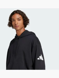 Essentials Loose-Fit 3-Streifen Logo French Terry Hoodie