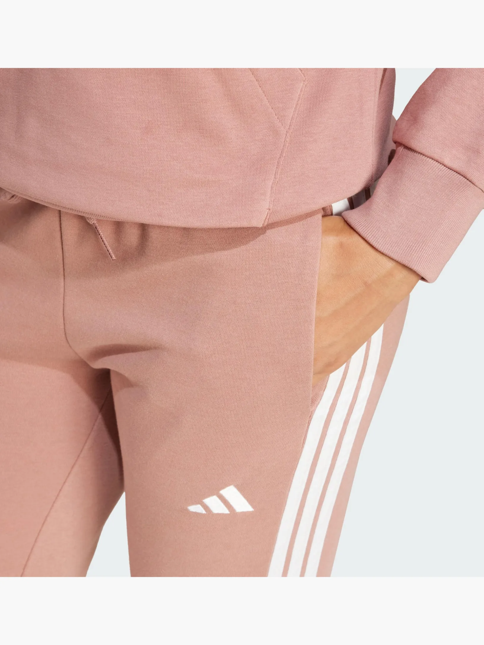 Essentials 3-Streifen French Terry Cuffed Hose