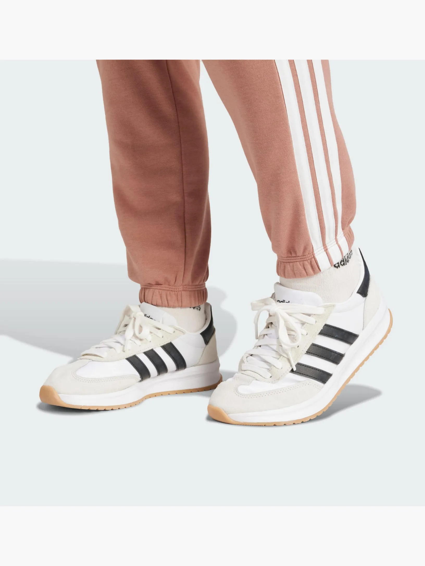 Essentials 3-Streifen French Terry Cuffed Hose