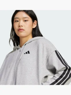 Essentials 3-Streifen French Terry Kapuzenjacke