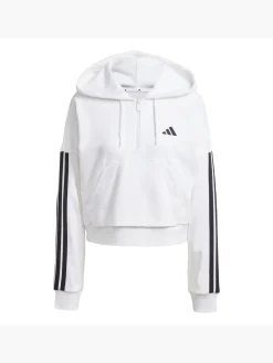 Essentials 3-Streifen French Terry Quarter-Zip Hoodie