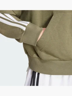 Essentials 3-Streifen French Terry Quarter-Zip Hoodie