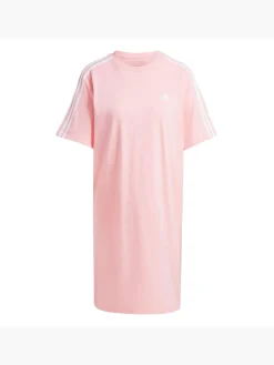 Essentials 3-Streifen Single Jersey Boyfriend T-Shirt-Kleid