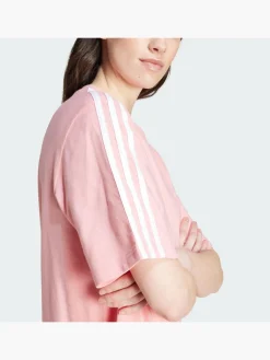 Essentials 3-Streifen Single Jersey Boyfriend T-Shirt-Kleid