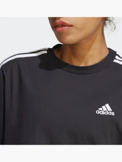 Essentials 3-Streifen Single Jersey Boyfriend T-Shirt-Kleid