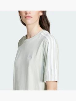 Essentials 3-Streifen Single Jersey Boyfriend T-Shirt-Kleid