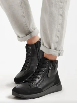 Hoher Leder Komfort Sneaker Sneaker