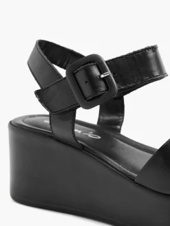 Leder Keilsandalette