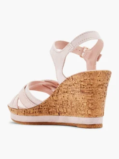 Leder Keilsandalette