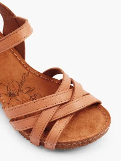 Leder Keilsandalette