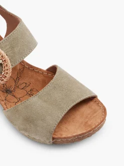 Leder Keilsandalette