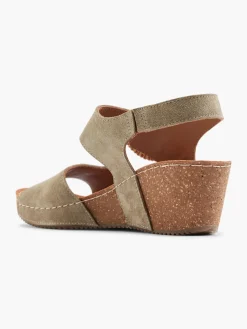 Leder Keilsandalette