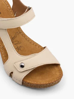 Leder Keilsandalette