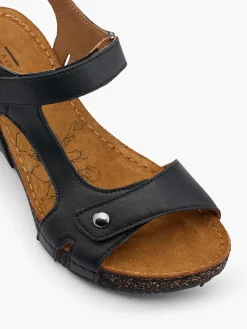 Leder Keilsandalette