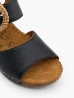 Leder Keilsandalette