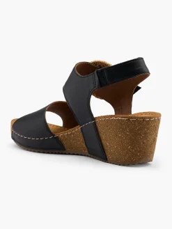 Leder Keilsandalette