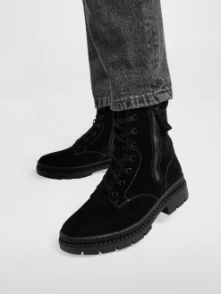 Leder Komfort Schnürboots