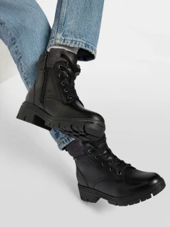 Leder Komfort Schnürboots