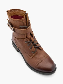 Leder Schnürstiefelette