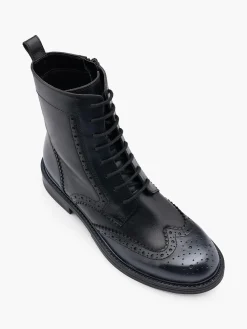 Leder Schnürstiefelette