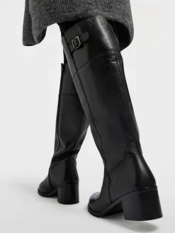 Leder Weitschaftstiefel