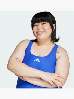 3-Streifen C-Back Badeanzug – Große Größen