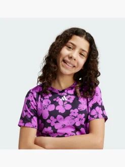 Train Essentials Seasonal Printed Training Kids Crop-Shirt