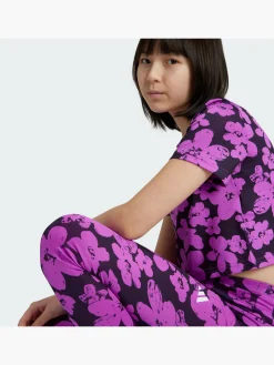 Train Essentials Seasonal Printed High Waisted Kids 7/8-Leggings